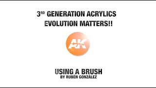 Using a brush || Acrylics 3rd generation by AK-Interactive [ENG]