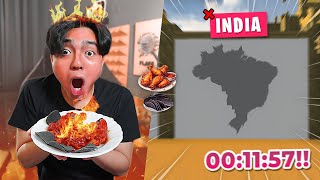 Speedrun Tebak Bentuk Negara di Minecraft yang Salah Makan Ghost Pepper Chip   Richeese Level Max 🥵