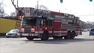 Chicago Fire Dept Tower Ladder 39 & *NEW* Ambulance 8 Responding