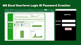 Afsomali I part 2 Excel Userform Login ID Password Creation with navigation bar 