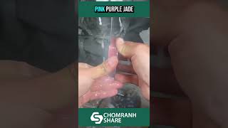 From Raw Stone to Radiant Jade: Crafting a Lavender Bangle #JadeCraft #StoneToJewelry #shorts #diy