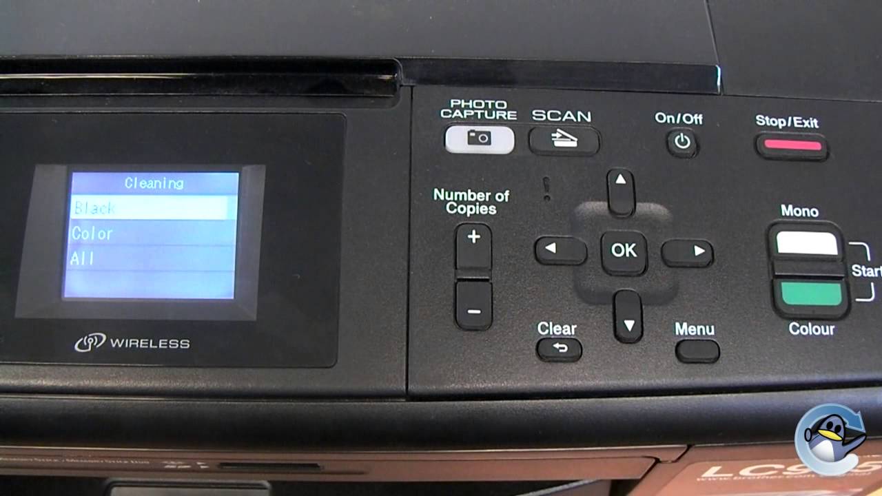 How to Head Cleaning on a DCP-J315W Printer - YouTube