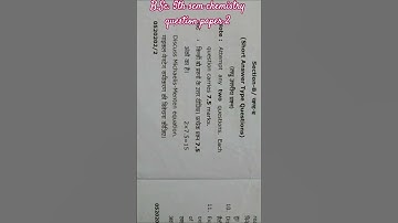 B.Sc. 5th semester chemistry question paper-2 (Rearrangement and chemistry of group elements)#shorts