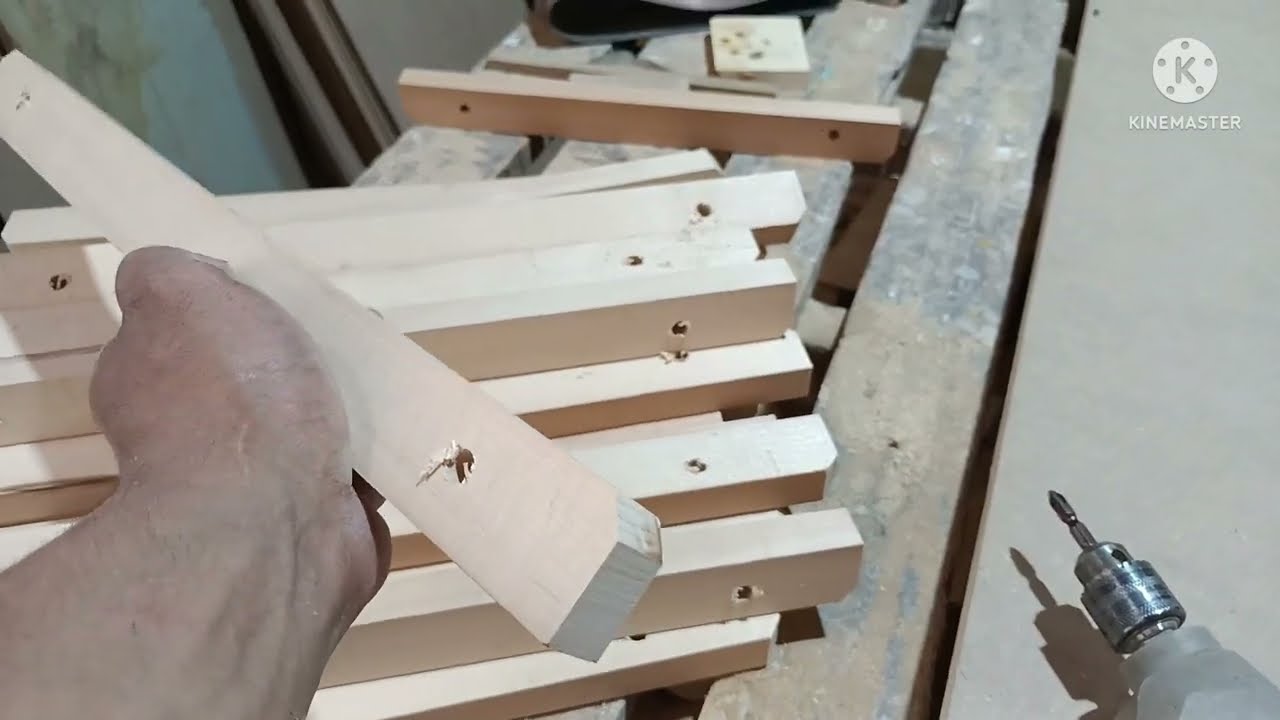 كيفيه تركيب مفتاح دولاب جرار بمفتاح خشب مع مسمار شوكه تجميع زى الحديد