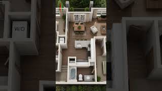 Smart 2 Bedroom 2 Bathroom Floor Plan Layout | Modern Apartment Design #floorplan