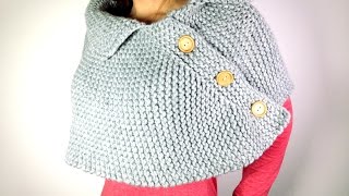 How to Loom Knit a Poncho Cape (DIY Tutorial)
