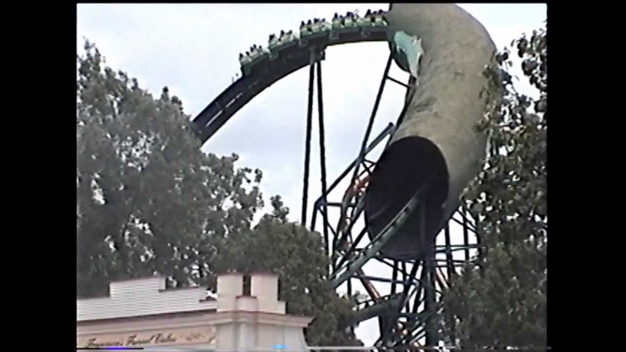 Viper Roller Coaster Off Ride Shots Six Flags Astroworld Texas TX 1999