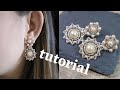 Glass pearls bead earrings tutorial  bead earrings tutorial  bead tutorial