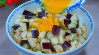 I never expected eggplant to be poured with egg liquid  which is nutritious and delicious. My famil by 娟子美食 135 views 2 weeks ago 2 minutes, 15 seconds