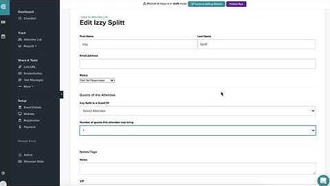 EventCreate Support: Edit Attendee Guests