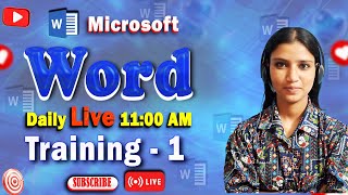 MS Word Introduction – Live Classes for Beginners Class 1