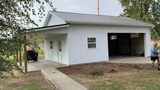 2 car pole barn garage that replaced a 50 year old stick frame garage..