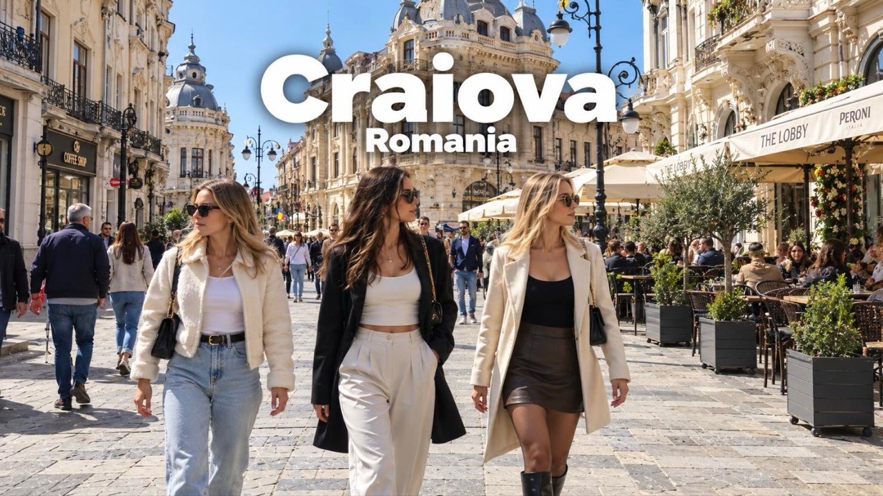 Κραϊόβα, Ρουμανία 🇷🇴 — Περιήγηση στην Παλιά Πόλη – 4K HDR Περίπατος – Video
