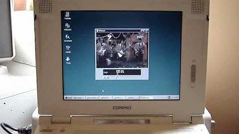 A Compaq LTE 5100 Playing A Movie