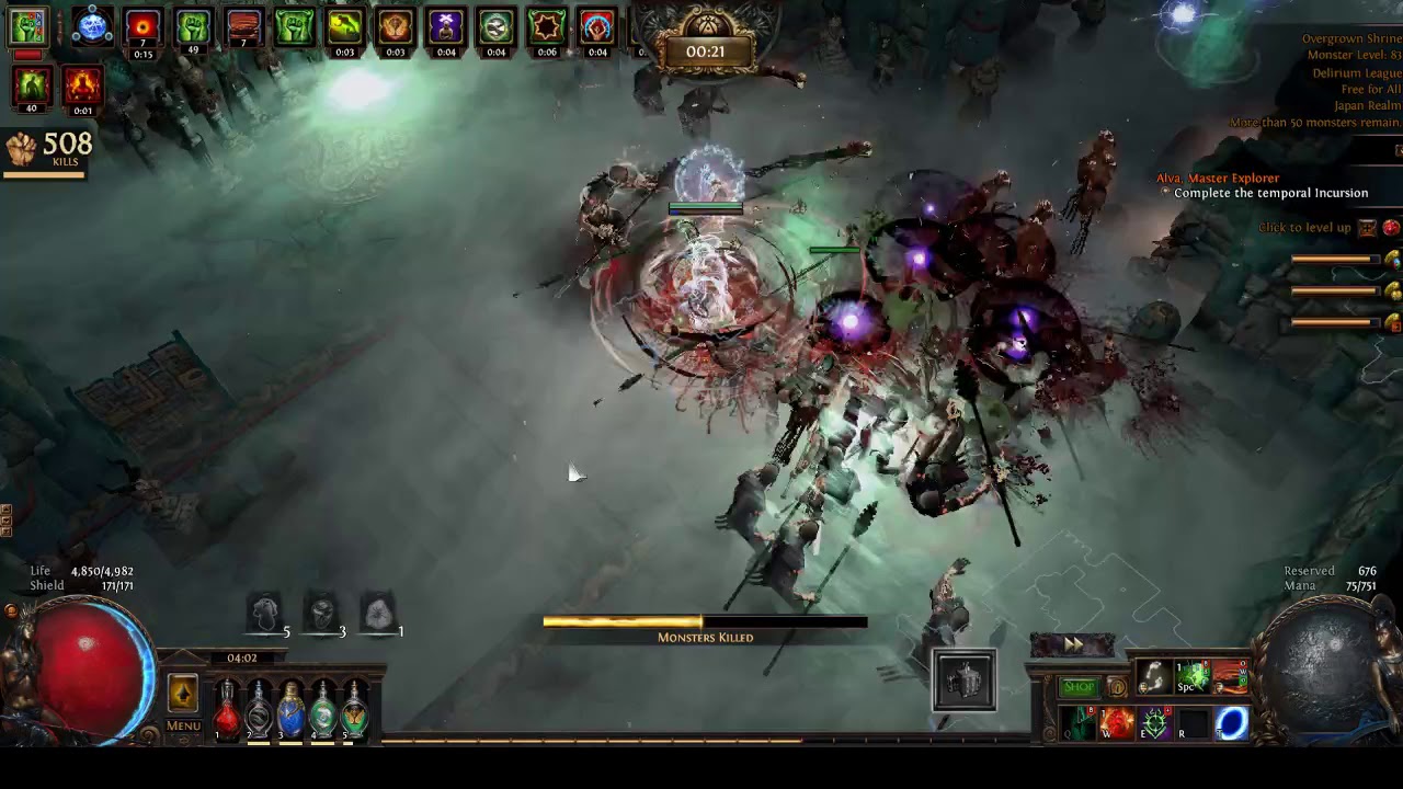 poe agony jugg 70 stack of Virulence lvl 31 HoA T16 map run YouTube