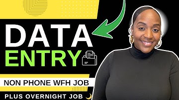 ✅ Data Entry Non Phone Job + Overnight Job | Work From Home Jobs 2026