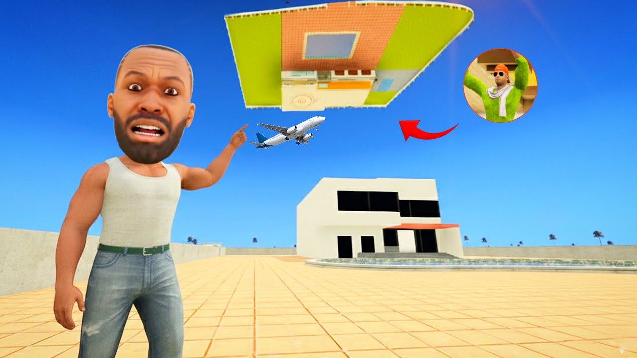 😱Jack House Stuck Upside Franklin House In Indian Bikes Driving 3D 