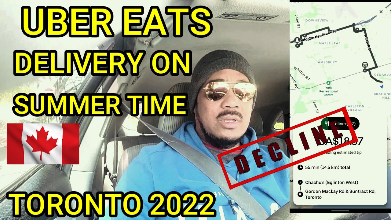 UBER EATS DELIVERY ON SUMMER TIME TORONTO 2022 YouTube