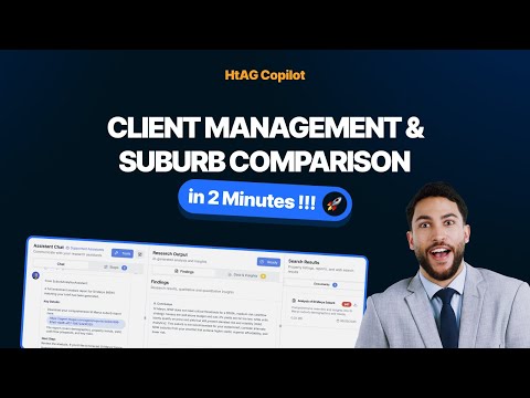 HTAG Copilot Tutorial: Client Management & Suburb Comparison in 2 Minutes thumbnail
