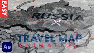How to make an animated TRAVEL MAP like a PRO in after effects