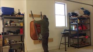 Wheelbarrow Easy Storage on Garage or Shed Wall