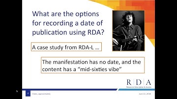 Dates, Approximately, RDA Preconference, 6.22.18
