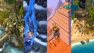 Temple Run 2 Reverse Gameplay - LOST JUNGLE VS FROZEN SHADOWS VS SPIRITS COVE VS BLAZING SANDS