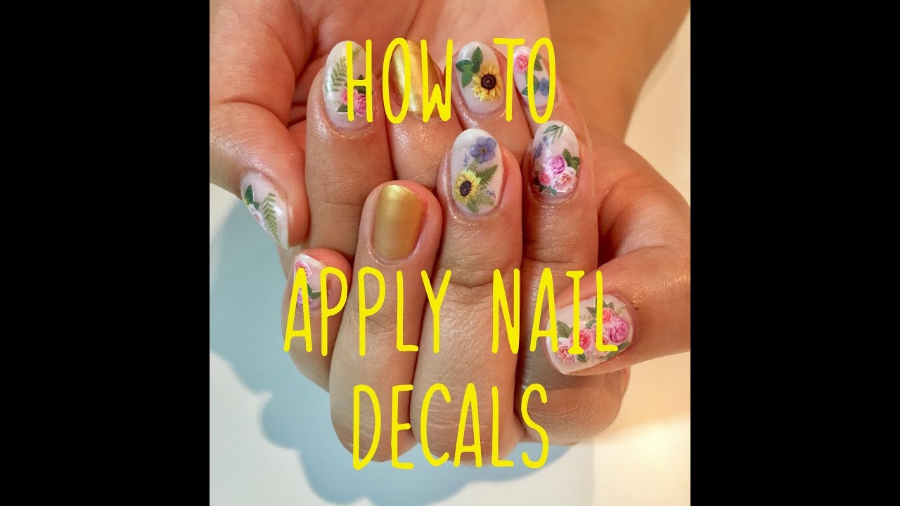 How to Apply Nail Decals with Gel- Nail Tutorial - YouTube