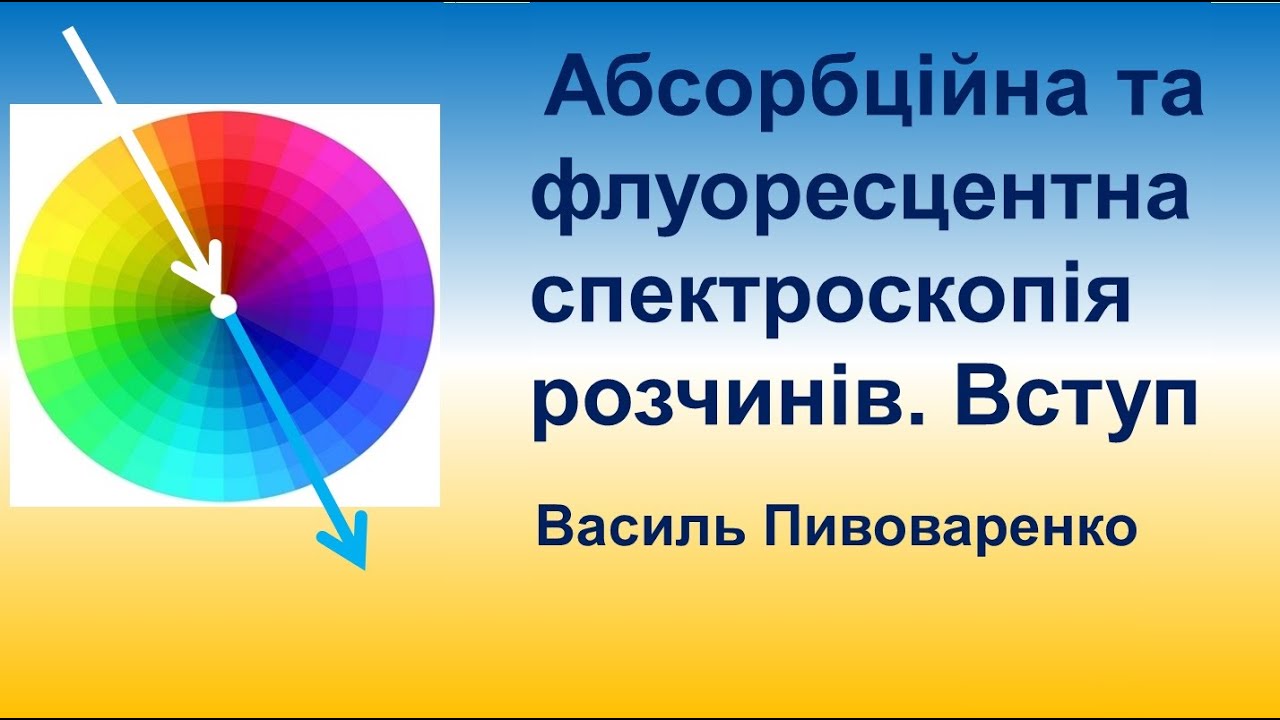 1. Вступ до курсу лекцій з абсорбційної та флуоресцентної спектроскопії розчинів