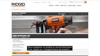 How to Register for the RIDGID Lifetime Service Agreement - French Subtitles