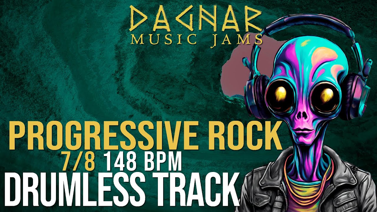 Progressive Rock - Drumless Track | 7/8 | 148 Bpm | No Drums | Backing Track Jam For Drummers