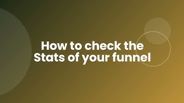 Check Funnel Statistics in Keabuilder