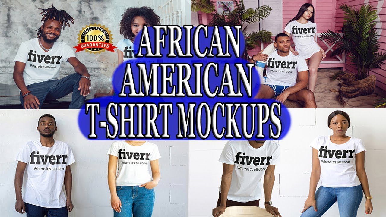 Download African American T Shirt Mockups Put Logo Designs On Black T Shirt Models Vovo Realistic Mockups Youtube