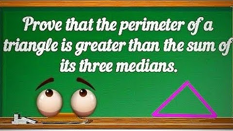 The perimeter of a triangle is greater than the medians || class:-9 #triangle