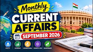 September 2026 Current Affairs | सितंबर के 100+ महत्वपूर्ण प्रश्न | Current Affairs MCQ 2026 | SSC