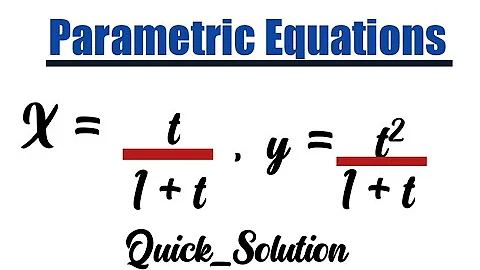 Parametric Equations Eliminating parameter t