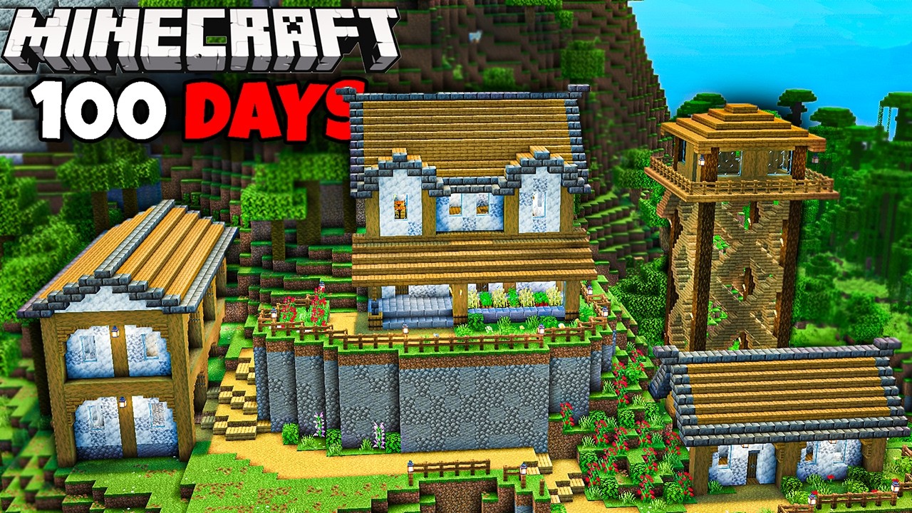 I Survived 100 Days Building The ULTIMATE Cozy Base