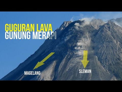 Erupsi Merapi - Luncuran Batu Lava Besar dari Puncak Gunung Merapi || Live Merapi Hari ini