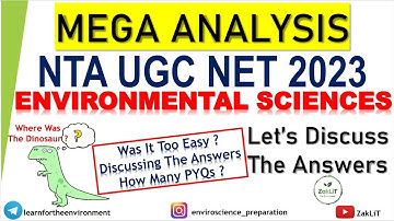 🔴UGC NET 2023 Environmental Sciences Analysis|Memory Based Qns