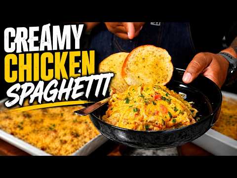 Creamy Chicken Spaghetti | Easy Cheesy Dinner Recipe