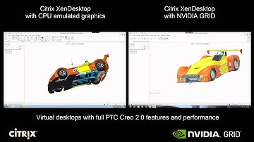 PTC Creo 2.0 Video CPU only vs. NVIDIA GRID K2 using XenDesktop
