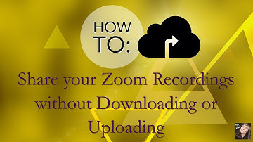 How to Share Zoom CLOUD Video, Audio, & Transcript Recordings for Without Downloading or Uploading