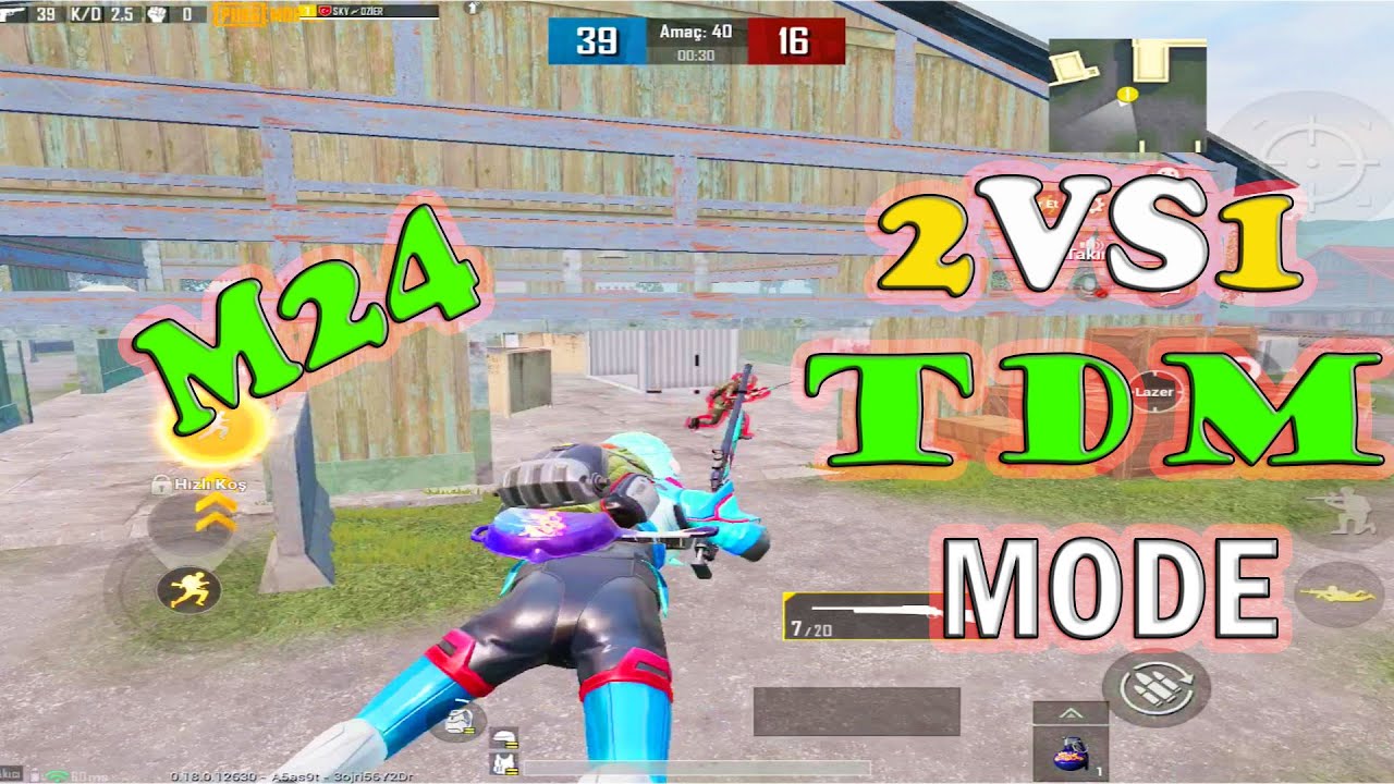 2 VS 1 M24 TDM MODE!!! HİLEMİYİM? PUBG MOBİLE - YouTube