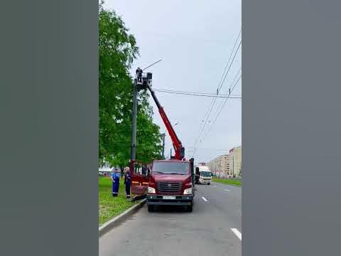 Аварийная ситуация в электросети / Работа мобильного крана - YouTube