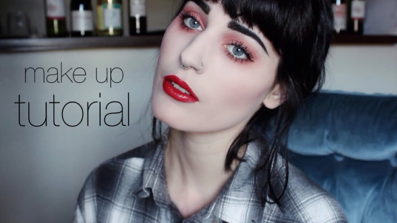 GRUNGEY RED EYE LIP Thegothicsprite YouTube