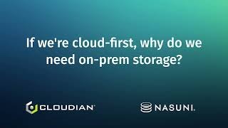 If we're cloud first, why do we need on prem storage?