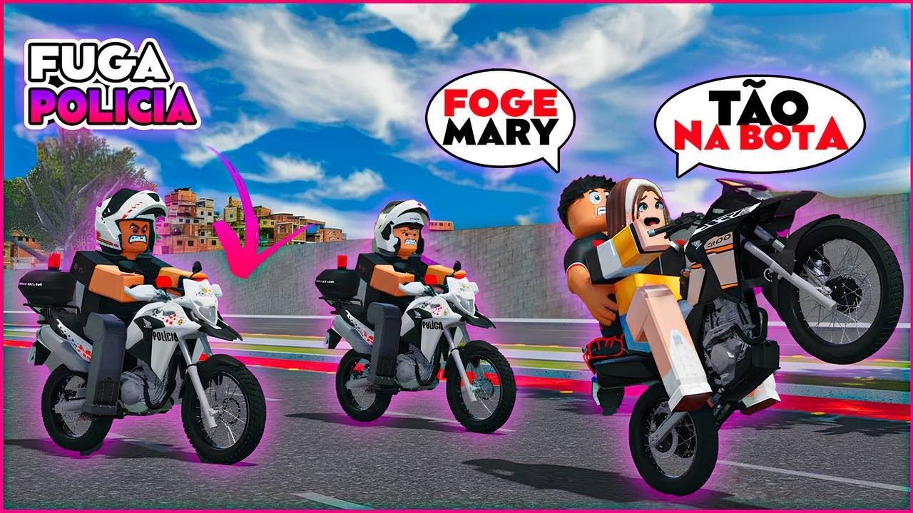 ROBLOX - FUGA DA ROCAM COM MEU AMIGO  NA GARUPA!