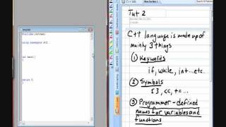 C++ tutorial 2...keywords...symbols...programmer-defined names