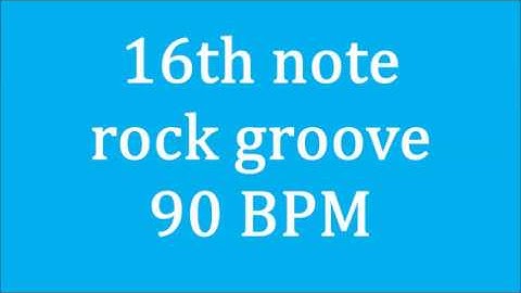 Drum Loop for Practice 16th note rock groove 90 bpm