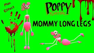 Футаж Mommy Long Legs Poppy Playtime на зеленом фоне